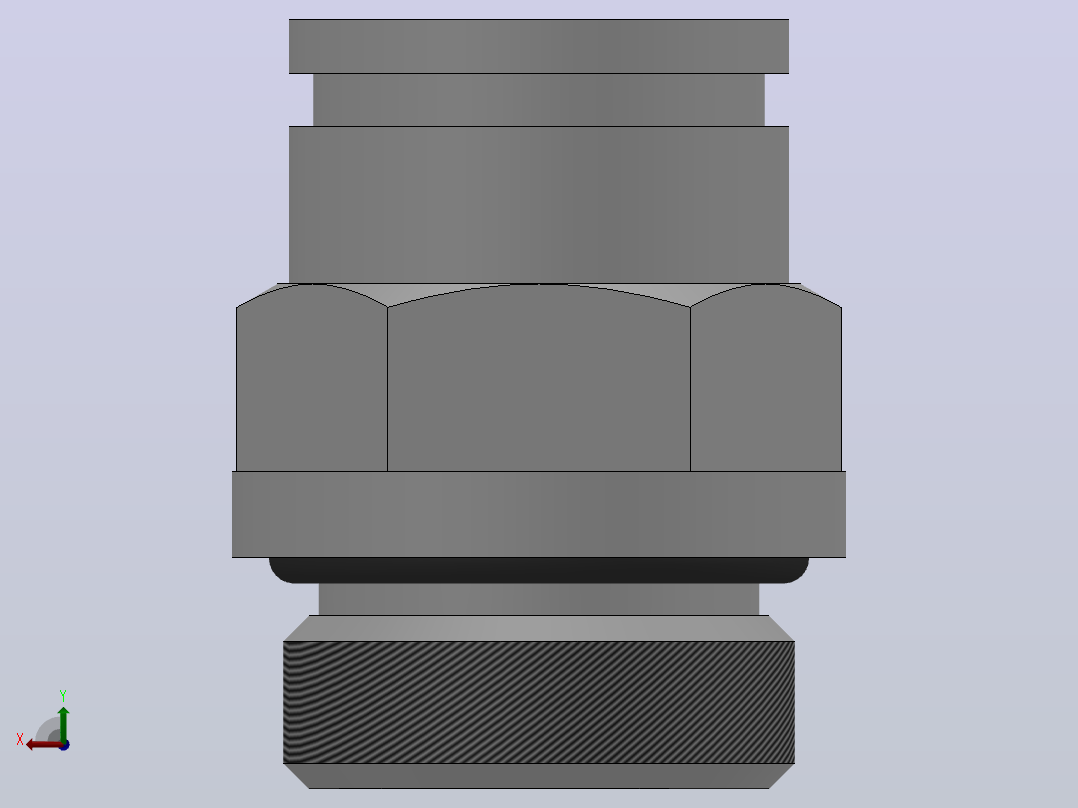 IPCP-G 螺纹直通-G螺纹气动管接头[IPCP10-G03]后视图