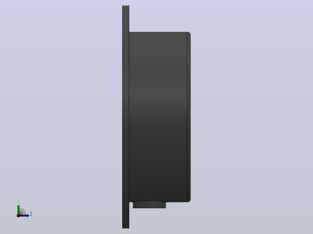 机械压力表YC-150W[YC-150W]左视图