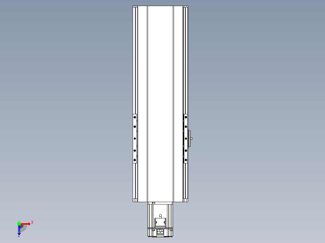 日规模组半封闭丝杆TPA-HNR-175D-2510C-L300-M-Y-P75-N3俯视图