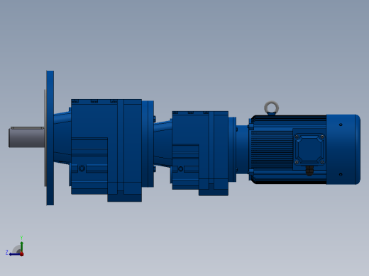 RF57R37法兰轴伸式组合型斜齿轮减速机RF57R37-Y0.18-4P-63-M1-0°-Φ250右视缩略图
