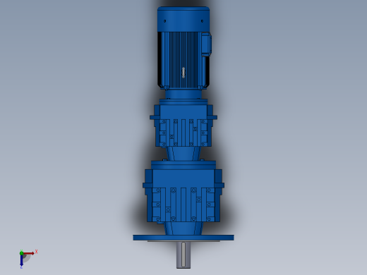 RF57R37法兰轴伸式组合型斜齿轮减速机RF57R37-Y0.18-4P-63-M1-0°-Φ250俯视缩略图