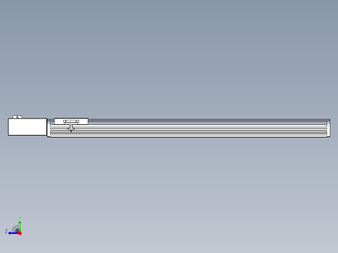 皮带直线轴半封闭可选导轨TPA-HNB-120D-110-L850-MR-C-P40-N3右视图