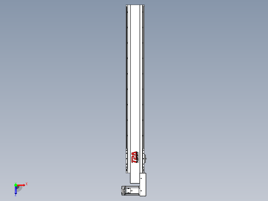 皮带直线轴半封闭可选导轨TPA-HNB-120D-110-L850-MR-C-P40-N3俯视图