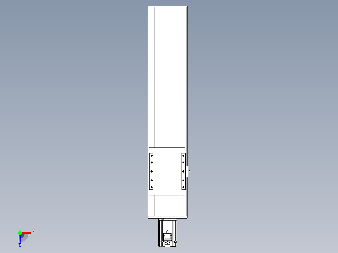 滚珠丝杠直线轴带导轨全封闭TPA-HCR-175D-2510C-L600-M-Y-P75-N3俯视图