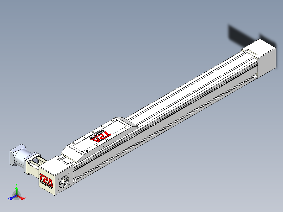 伺服电机集成皮带传动直线执行器TPA-OCB-80-140-L550-DL-J60-N3主视图