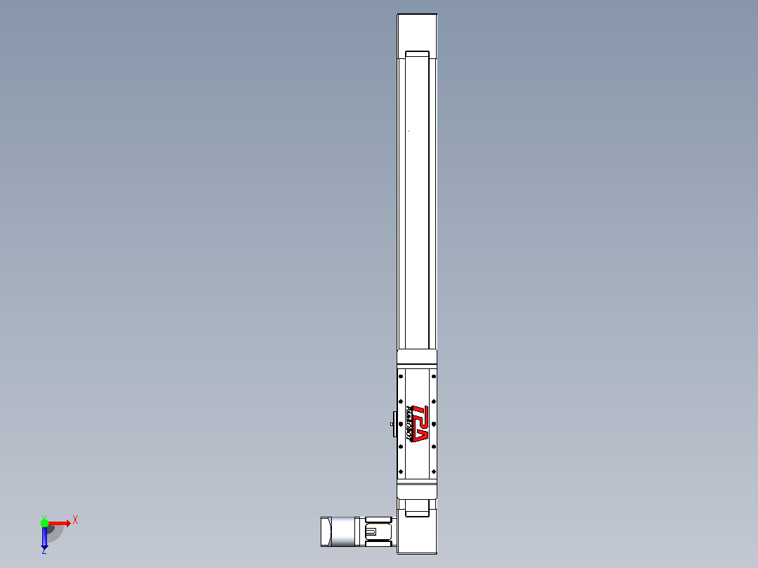 伺服电机集成皮带传动直线执行器TPA-OCB-80-140-L550-DL-J60-N3俯视图