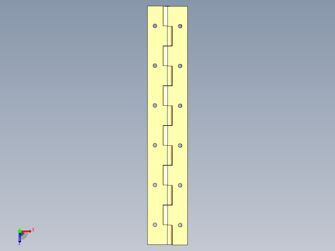 钢琴铰链俯视图