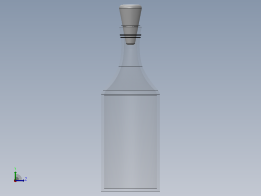玻璃瓶配木塞左视缩略图