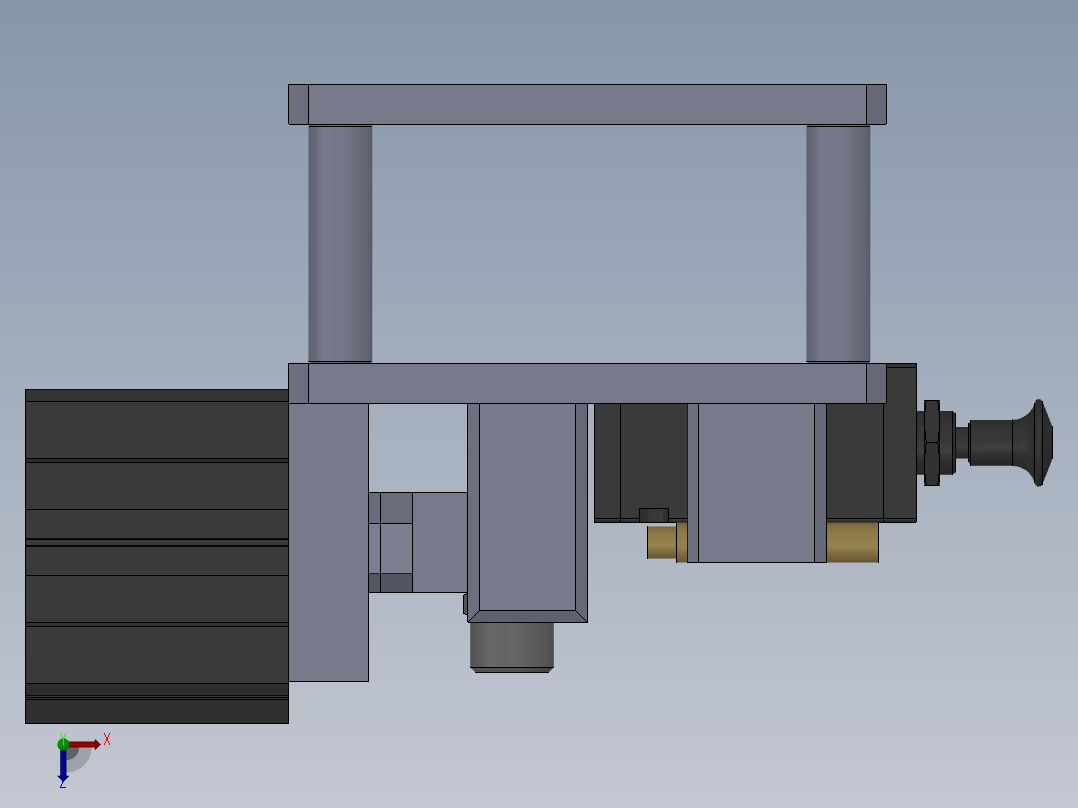 安全阀性能检测工装俯视图