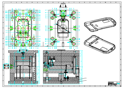 手持移动设备即老年机后盖塑料模具设计缩略图