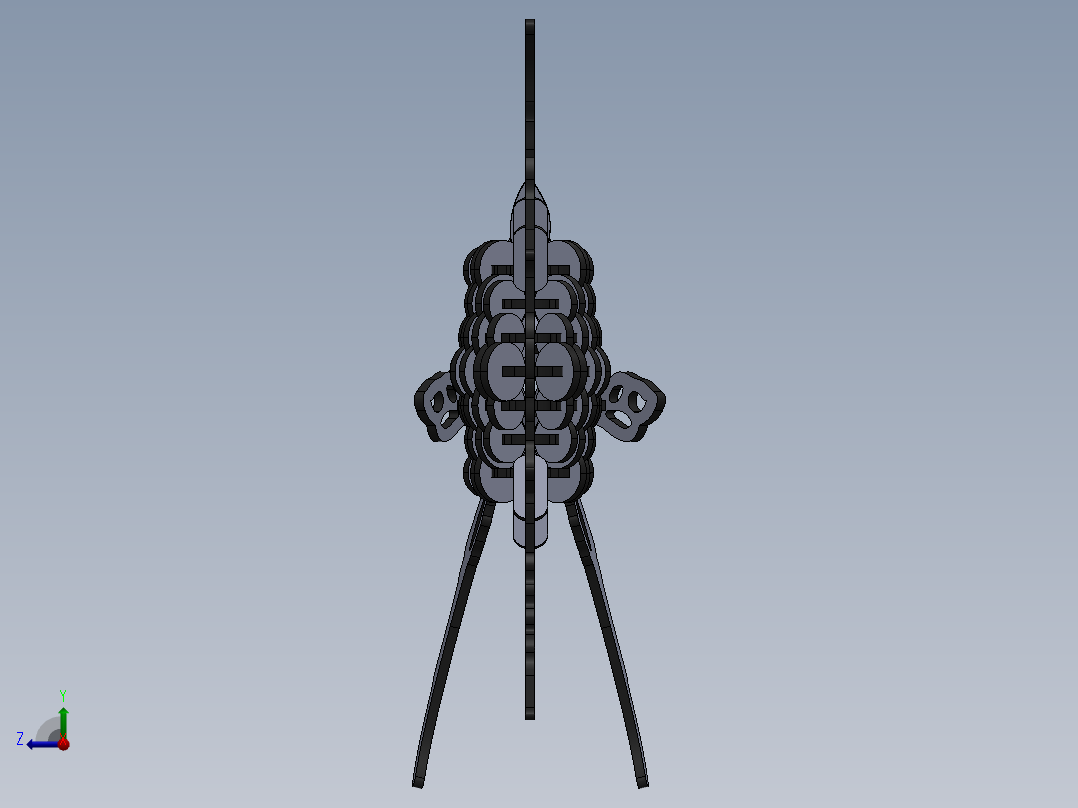 小钓鱼拼装模型激光切割3D图纸 Solidworks2018设计 附STP IGS等右视图