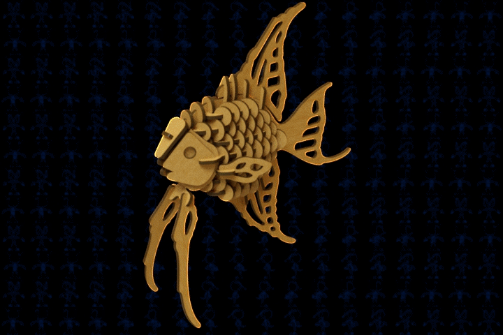 小钓鱼拼装模型激光切割3D图纸 Solidworks2018设计 附STP IGS等