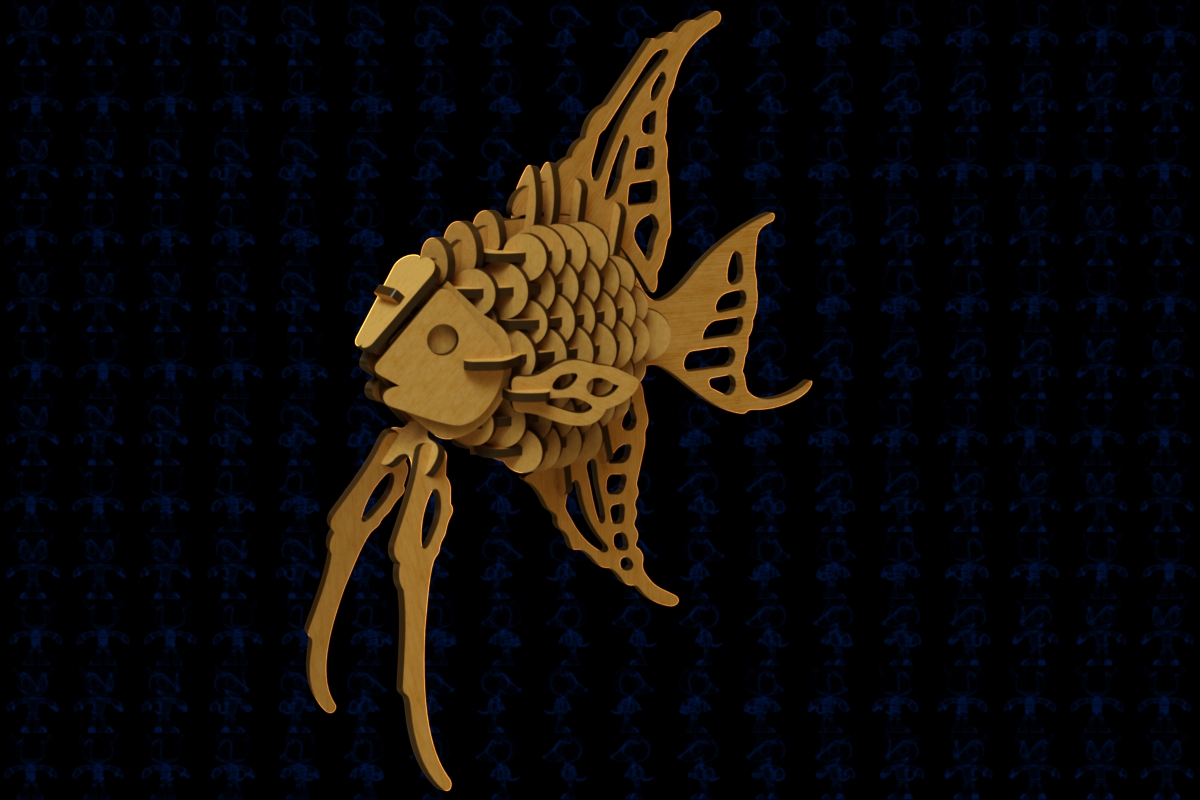 小钓鱼拼装模型激光切割3D图纸 Solidworks2018设计 附STP IGS等