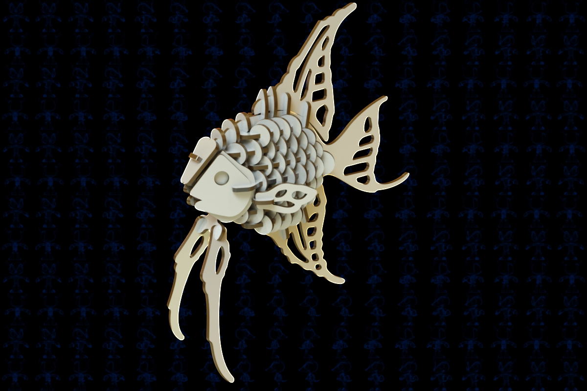 小钓鱼拼装模型激光切割3D图纸 Solidworks2018设计 附STP IGS等