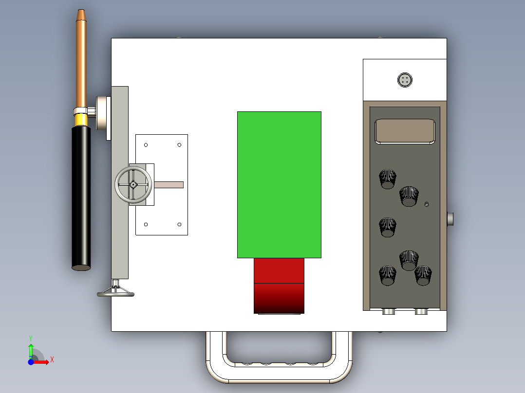 自动焊接小车3D模型前视图