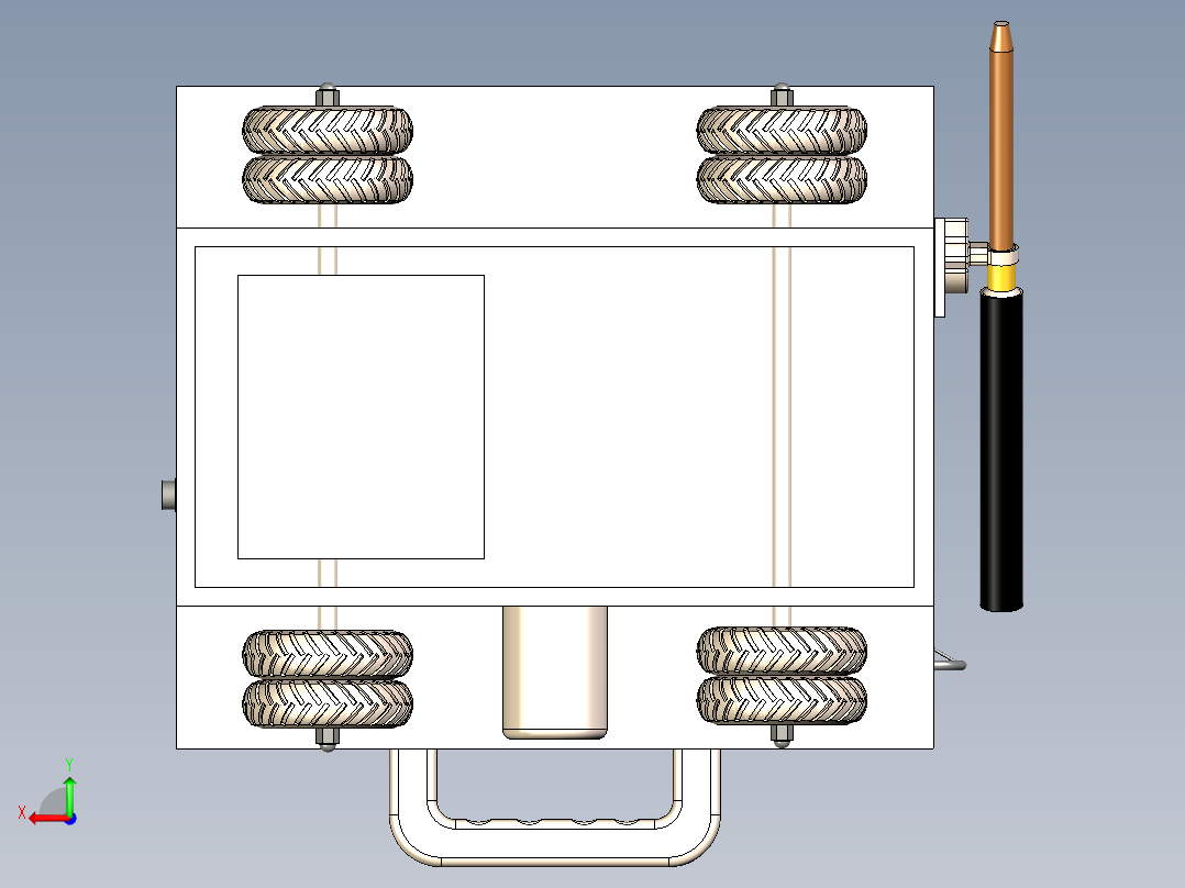 自动焊接小车3D模型后视图