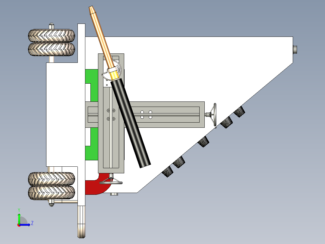 自动焊接小车3D模型左视图