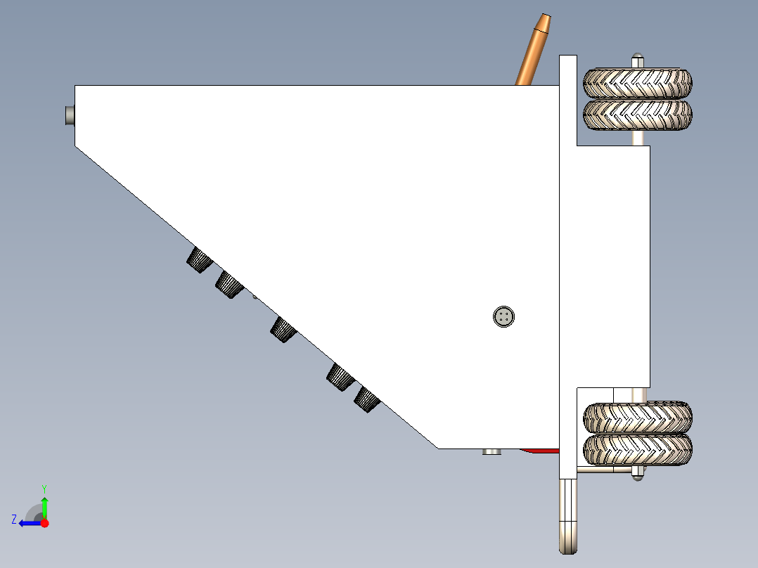 自动焊接小车3D模型右视图