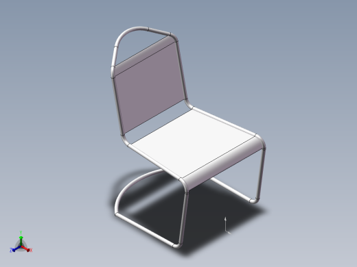 钢管椅正等轴测缩略图