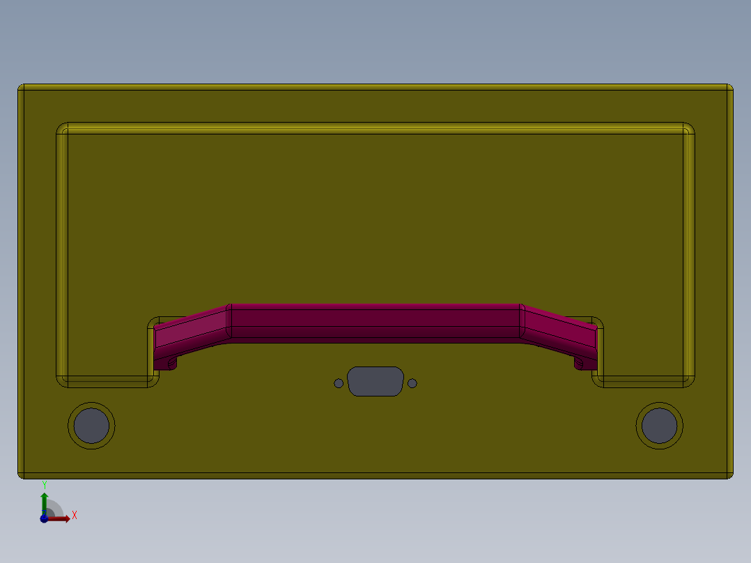 汽车电瓶盒前视图