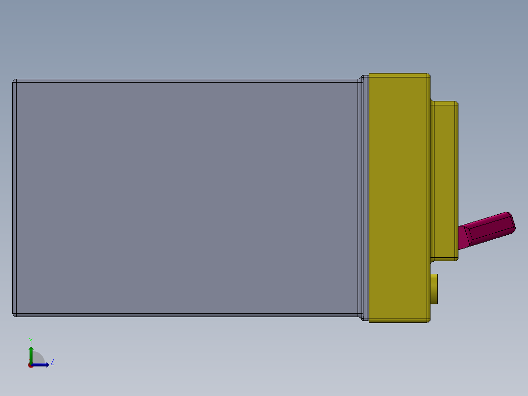 汽车电瓶盒左视图