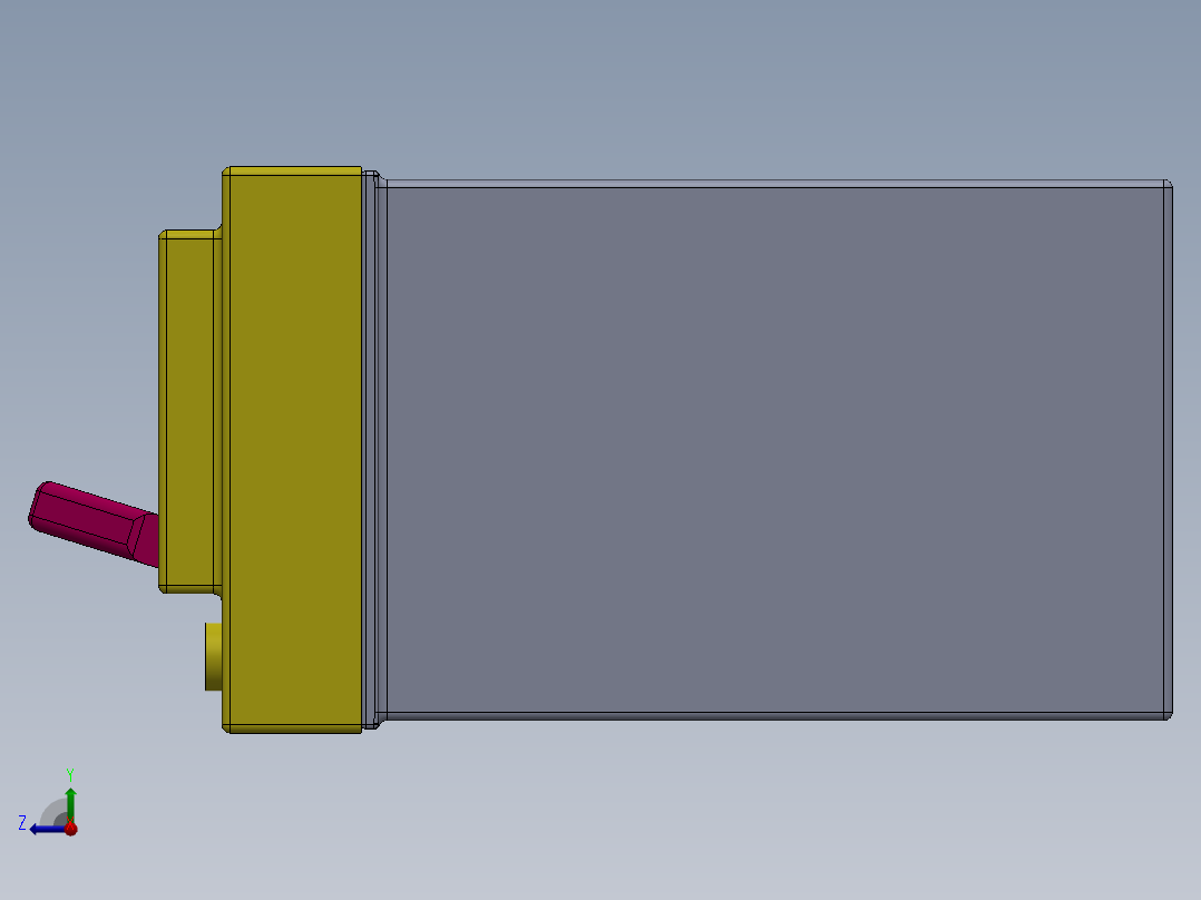 汽车电瓶盒右视图