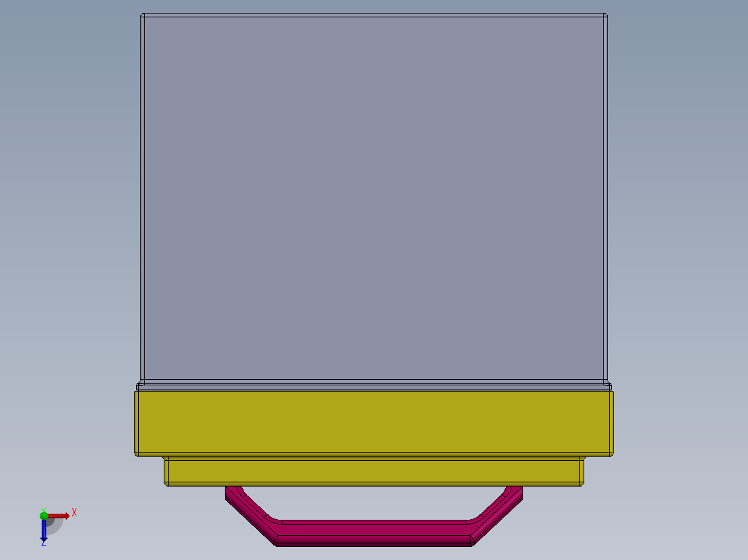 汽车电瓶盒俯视图