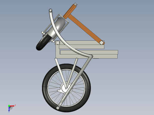 卧式两轮电动车俯视缩略图
