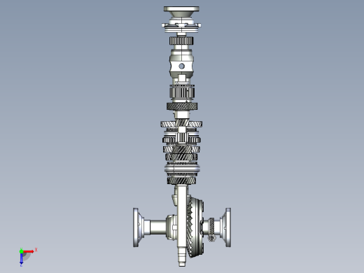 奥迪Quattro 016差速器变速箱3D图纸 INVENTOR设计 附IGS俯视缩略图
