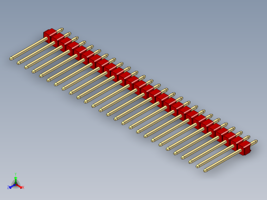 彩色公头100mil（2.54mm）系列-DS1021_red_1x27p_100mil_Type5_rev1.0
