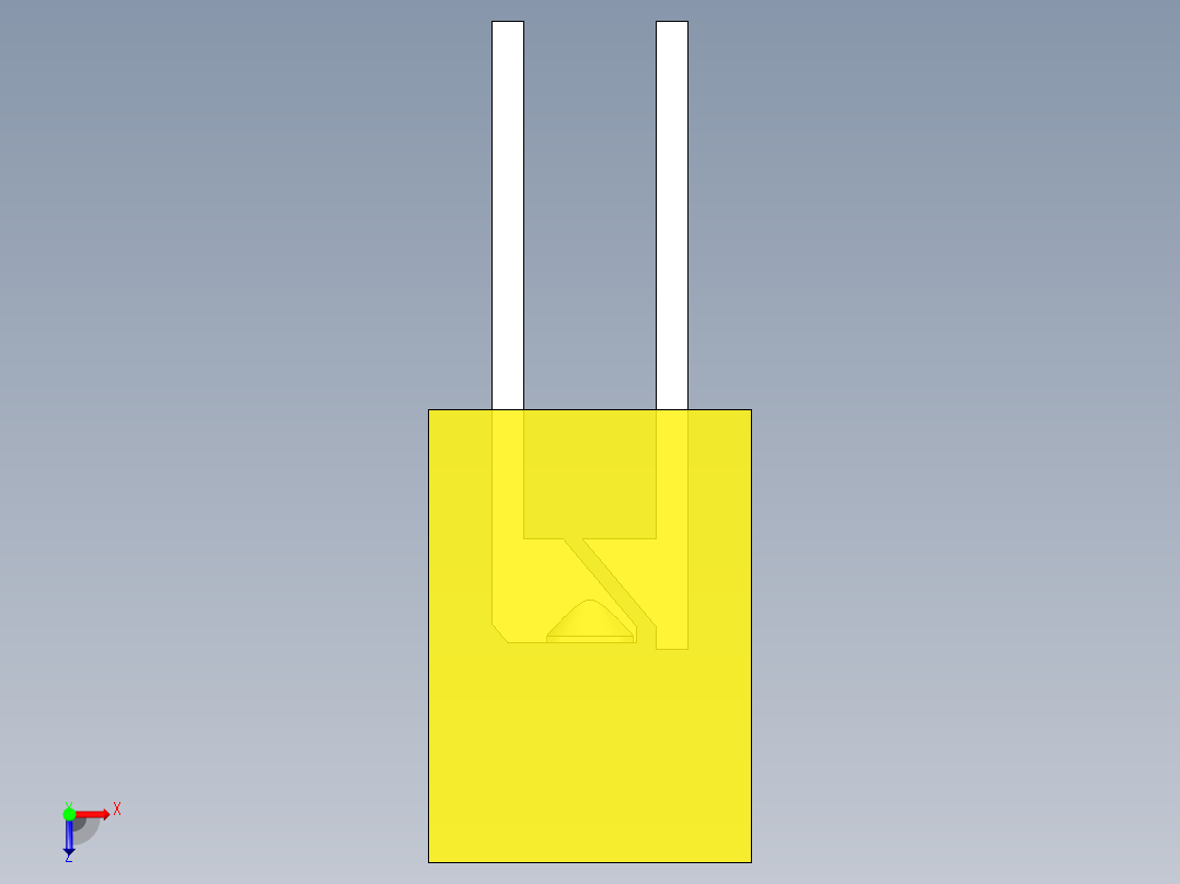 LED_Rectangular_Amber_2x5x7mm俯视图
