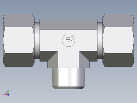 卡套式工业通用硬管接头EO_Male_stud_run_tee_TE16SRCF后视缩略图