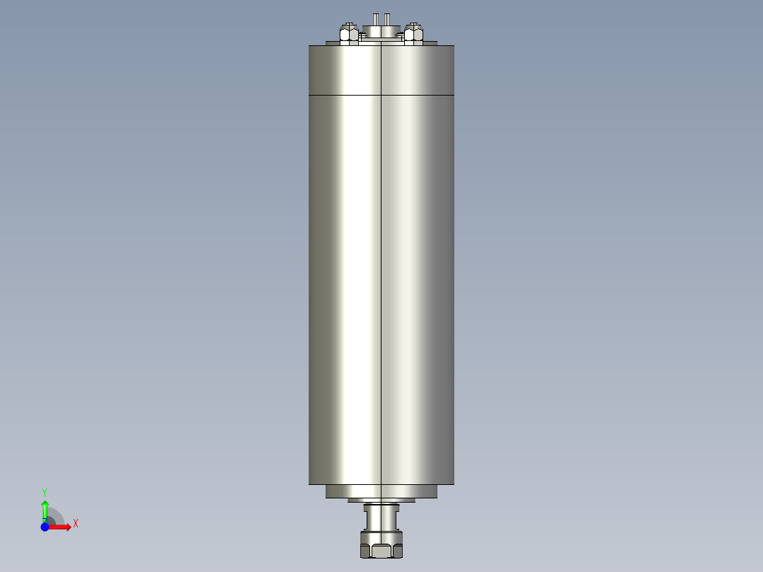 水冷主轴电机 8001200 W 直径 65mm 夹头 ER11前视图