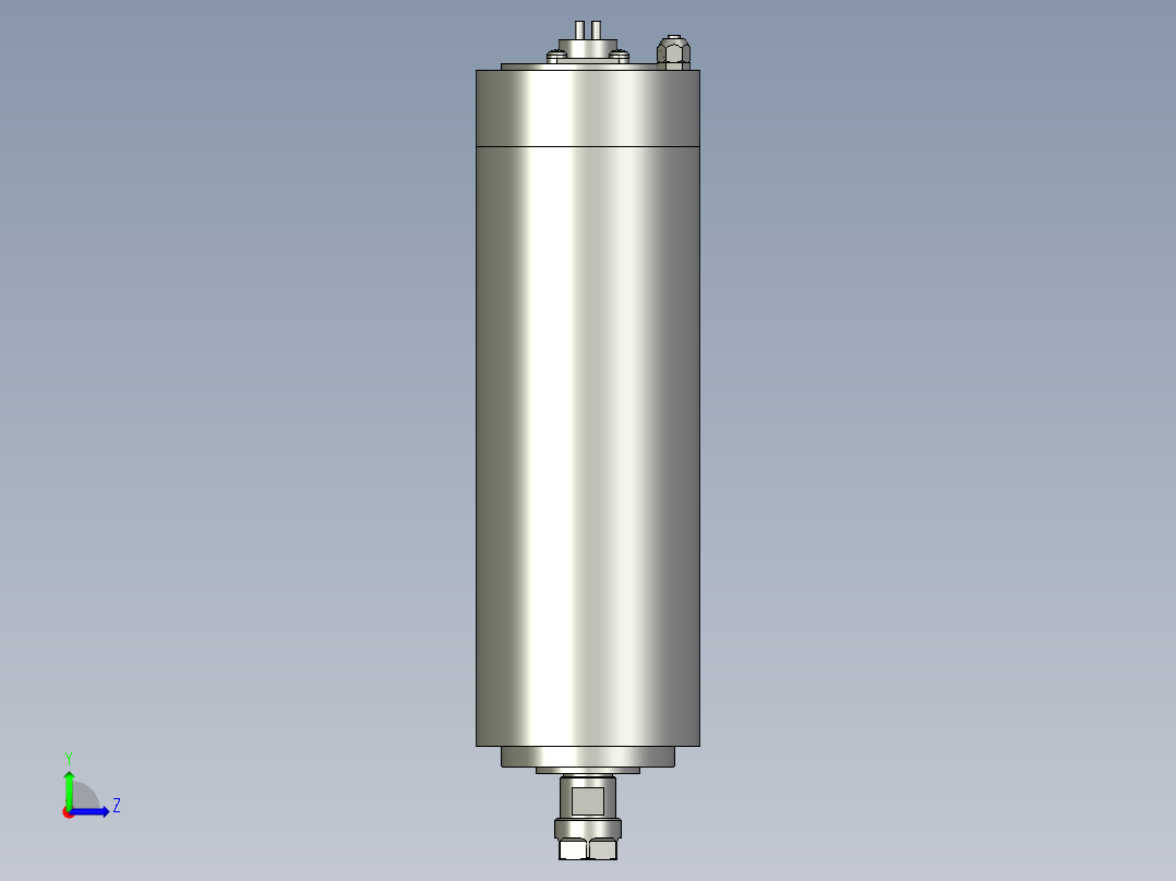 水冷主轴电机 8001200 W 直径 65mm 夹头 ER11左视图
