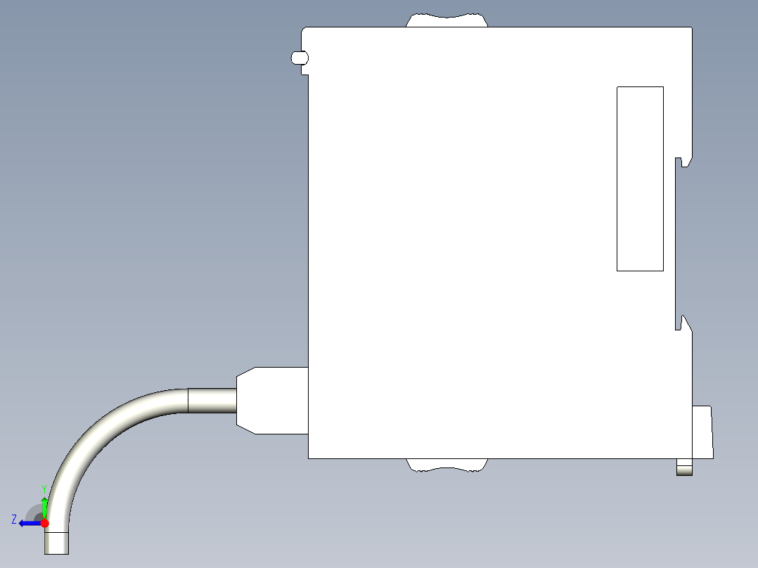 基恩士KV-LE20A_V_kc图纸模型右视图