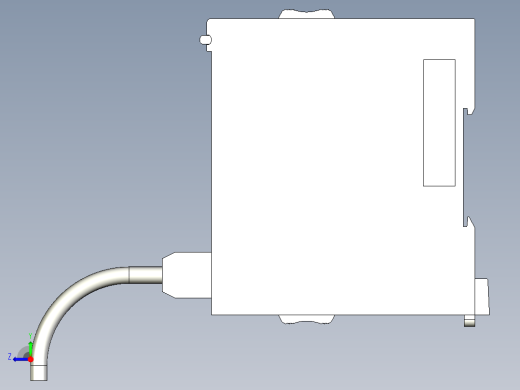 基恩士KV-LE20A_V_kc图纸模型右视缩略图