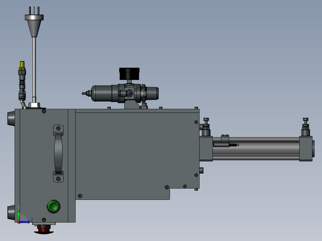 贴附及保压治具左视图