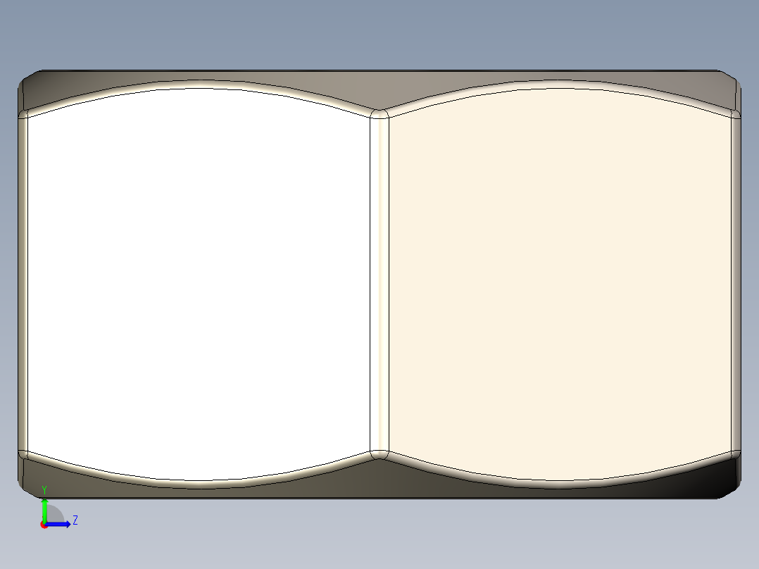 紧固件-STEP Raw Steel Nut 0.5000左视图