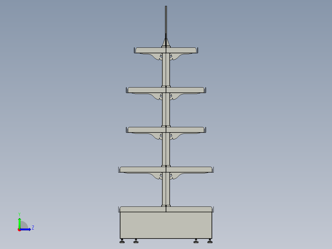 双面机架左视图