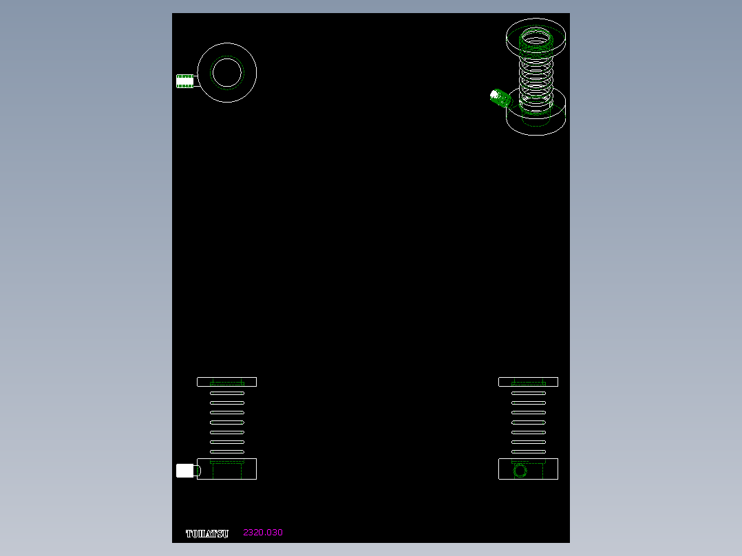 壓板配件2320-2D多系列多零件图纸模型