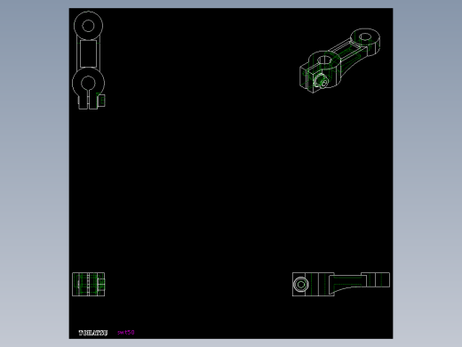 擺動式張力器SWT-2D多系列多零件图纸模型