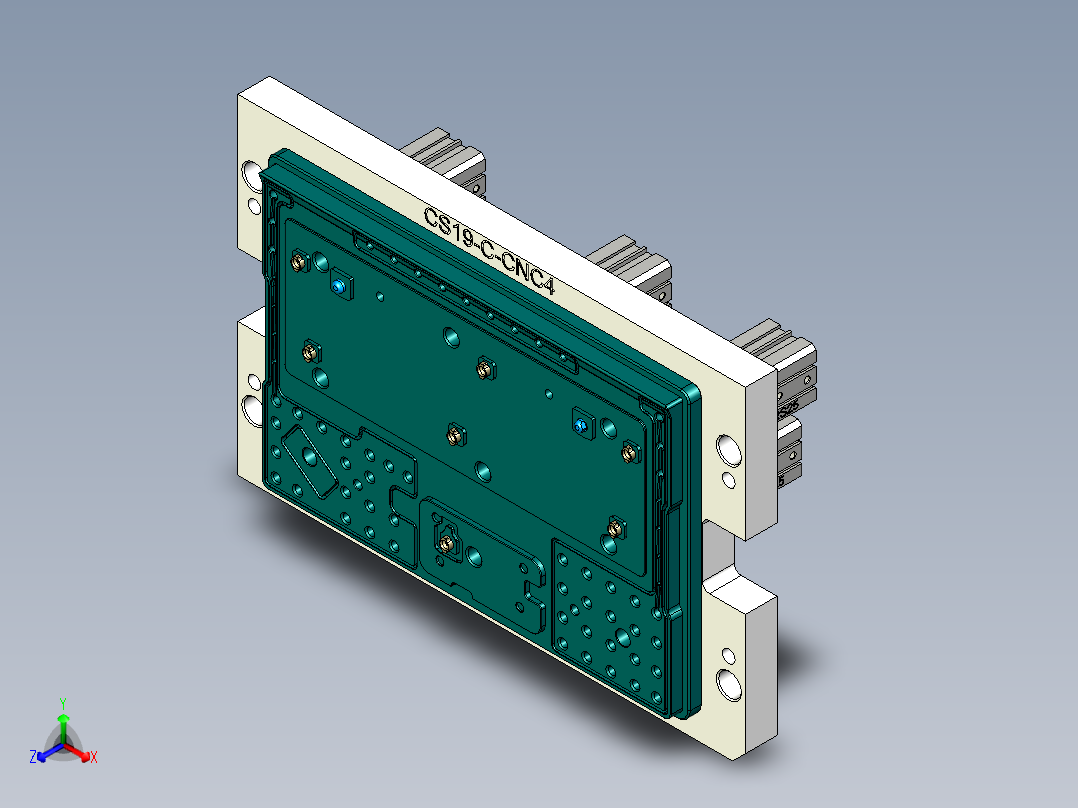 CS19-C-CNC4-180926笔记本CNC工装夹具三维模型主视图