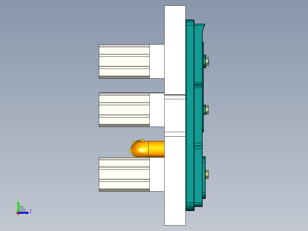 CS19-C-CNC4-180926笔记本CNC工装夹具三维模型左视图