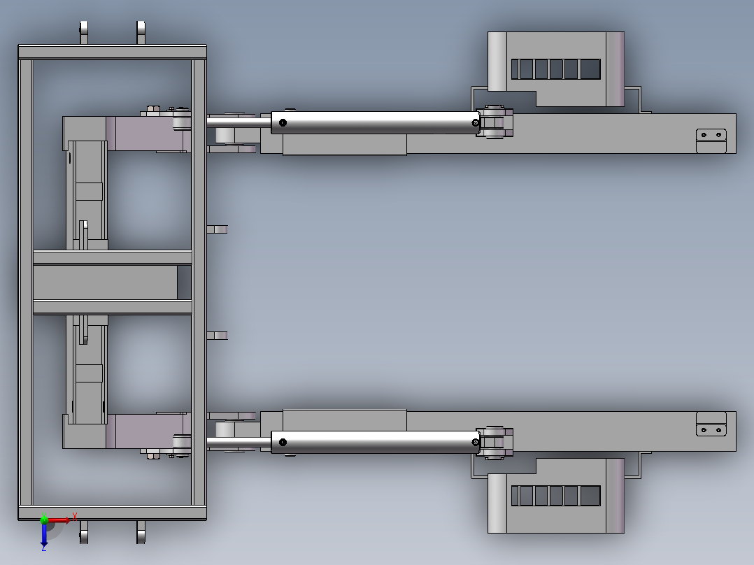 锚杆钻机锚护部俯视图