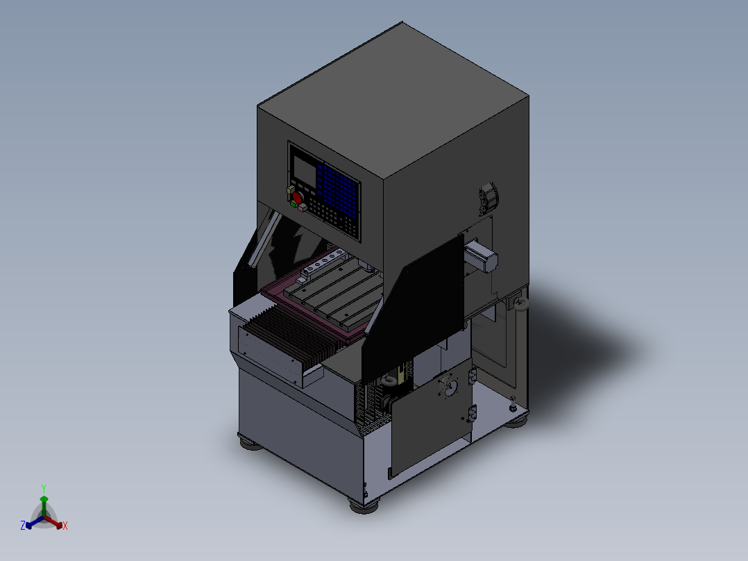 平面加工CNC（sw09可编辑+工程图+bom）正等轴测图