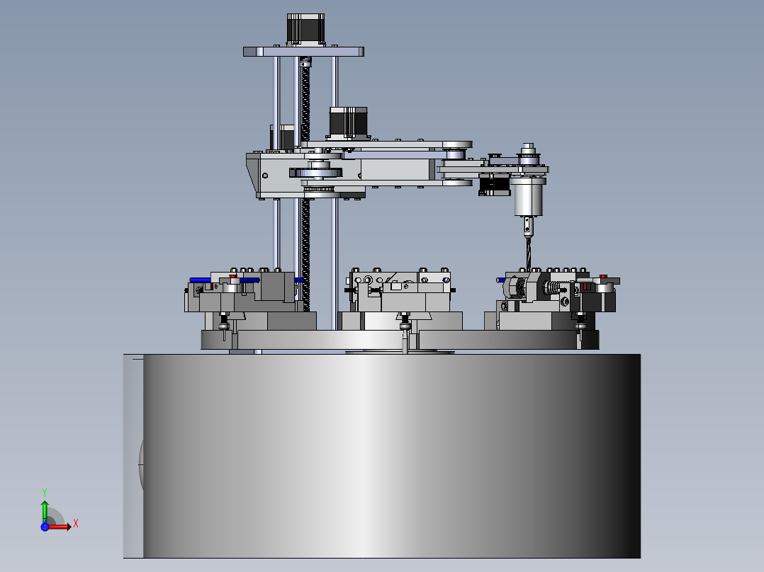 物料的圆柱度自动化检测工作台sw20前视图