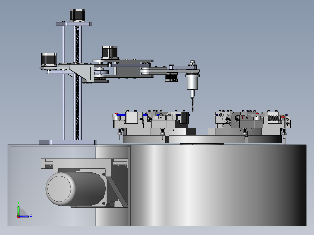 物料的圆柱度自动化检测工作台sw20左视图