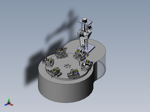 物料的圆柱度自动化检测工作台sw20正等轴测缩略图