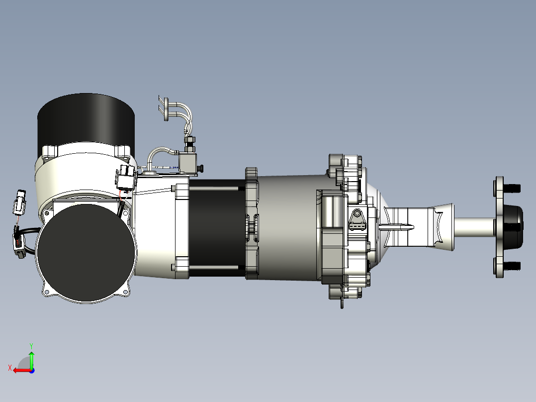 48 伏液压齿轮零转向驱动后视图
