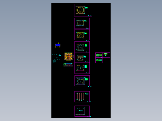 电脑外壳预成形冲孔模具CAD设计图纸